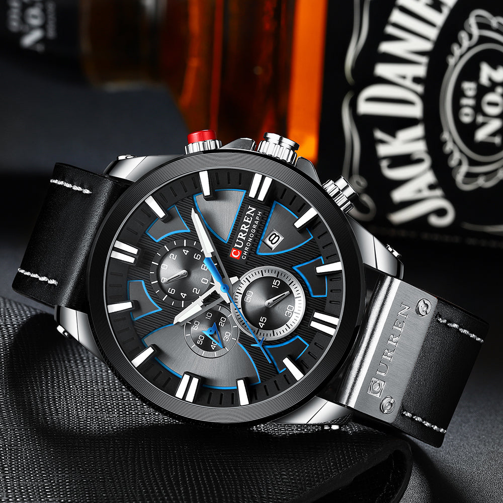 Luxury Men’s Chronograph Watch Noir