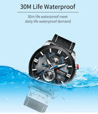 Luxury Men’s Chronograph Watch Noir