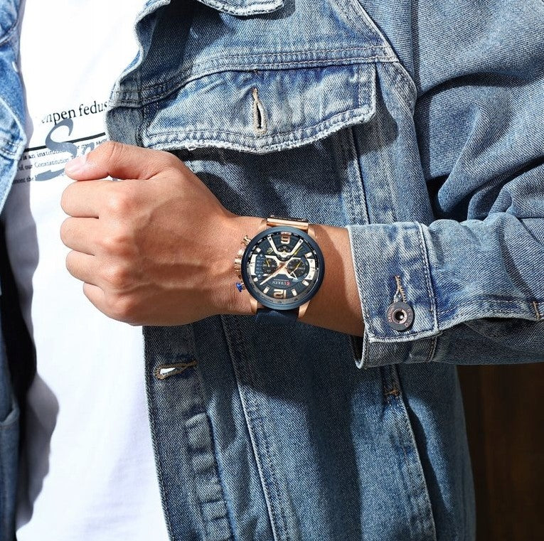 Men’s Quartz Chronograph Stylish Navy